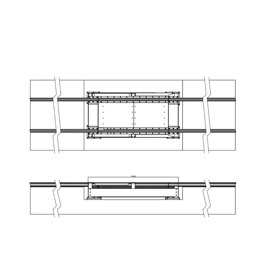 Bản vẽ mặt bằng trạm cân tàu hoả MT-TWS-4000 - chiều dài 3088mm