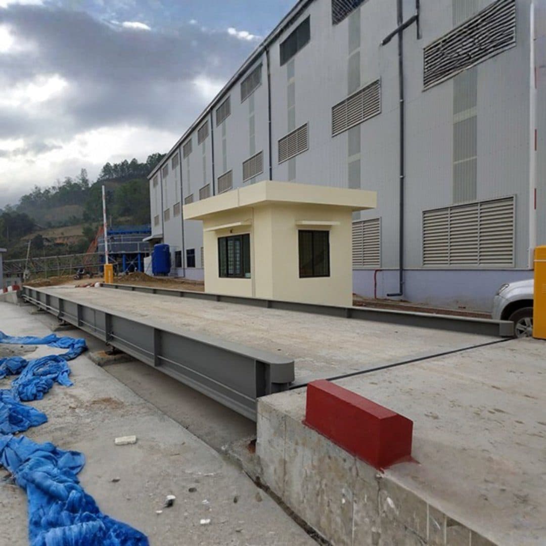 Toàn cảnh trạm cân ô tô 100 tấn Tấn Phát - Mai Thị JSC thi công