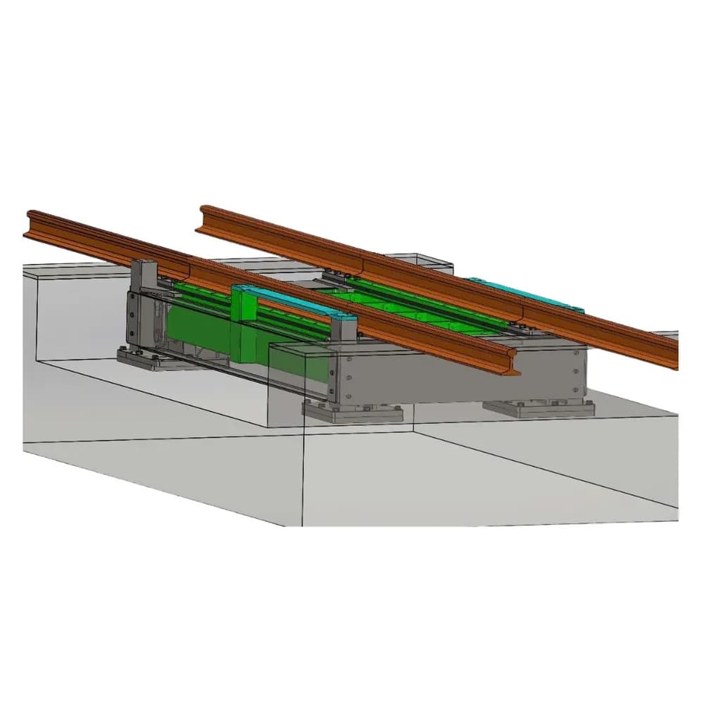 Bản vẽ CAD 3D MT-TWS2000 nhìn từ bên - mặt cắt nguyên lý