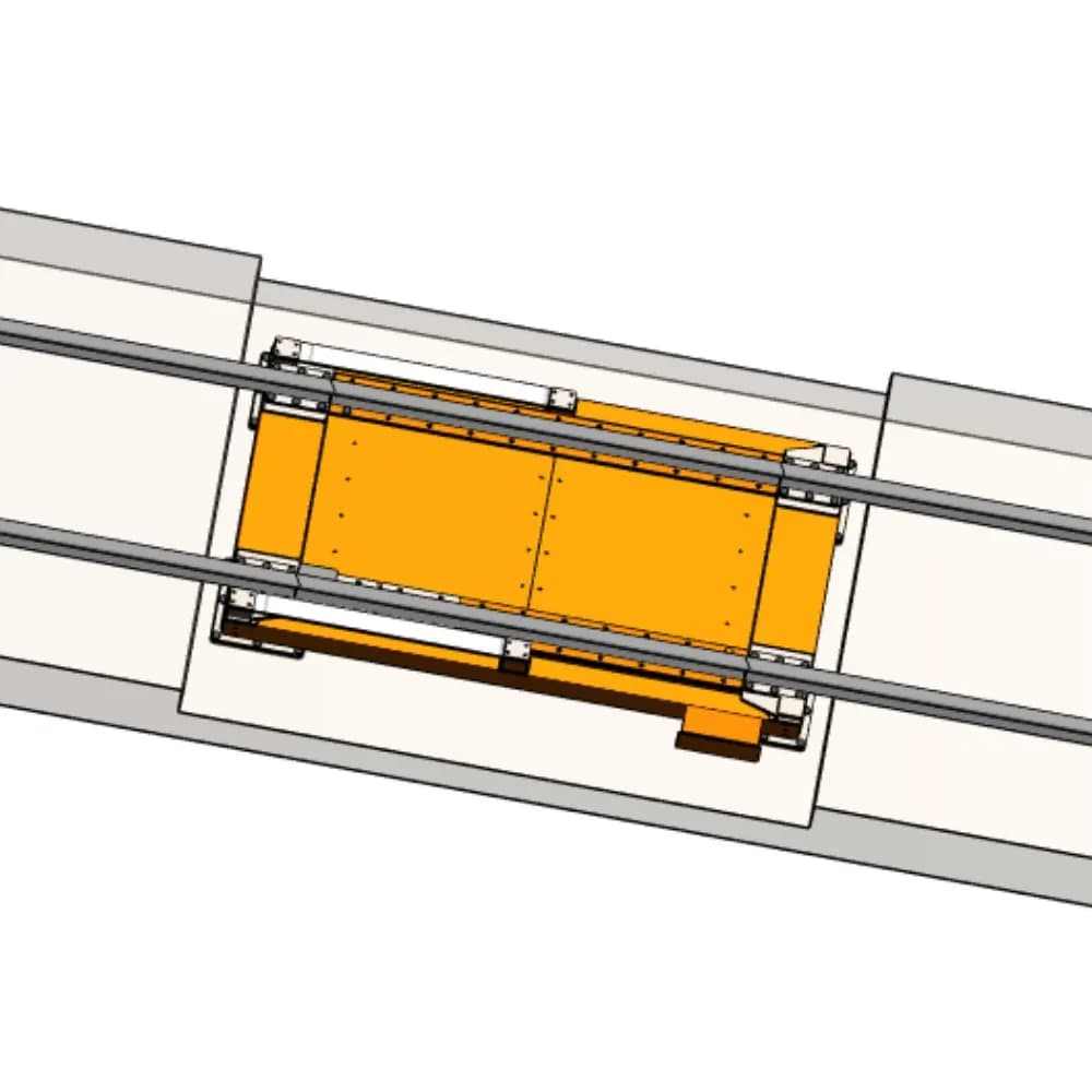 Bản vẽ CAD 3D MT-TWS4000 nhìn từ trên - cấu trúc khung cam