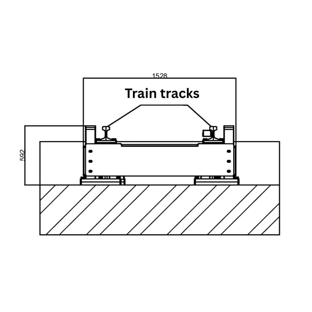 Bản vẽ CAD MT-TWS4000 với kích thước 1528mm × 592mm