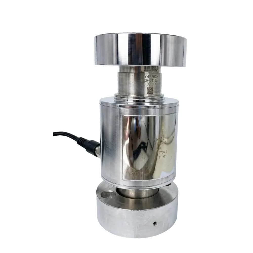 Loadcell trụ HBM cao cấp với đế tròn lớn trên và dưới