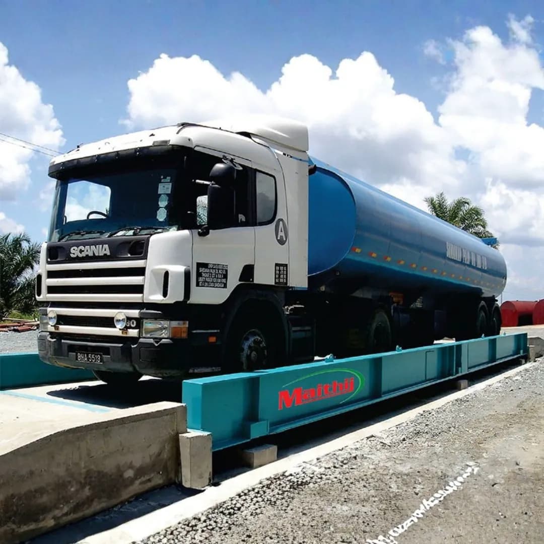 Trạm cân ô tô Mai Thị - cân xe Scania 80 tấn